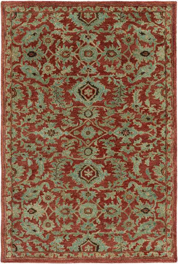 Sandners Traditional Red/Light Brown Area Rug